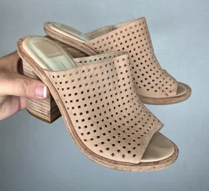 Dolce Vita | Heels Size 6.5 Tan Mules with Perforated‎ Design thumbnail 1