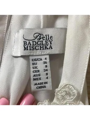 Belle Badgley Mischka white Racerback Bodysuit open back bridal wedding thumbnail 8