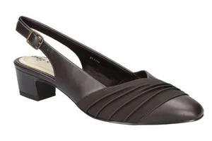 Easy Street Dark Brown Slingback Heels Size 7 thumbnail 1