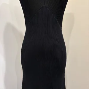 Line & Dot Dre Criss Cross Maxi Dress‎ Black Stretch Ribbed Knit Halter Small thumbnail 6