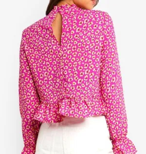 NWT Cotton On Bree Frill Leopard Blouse thumbnail 3