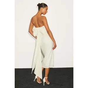 NWT Lulus Fabulous Phenomenon White Strapless Bow Midi Dress Gala Banquet Sz XL thumbnail 7