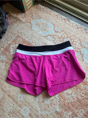 Lululemon Groovy Run Short 4-way Stretch 8 Paris Perfection Black White W7307S thumbnail 3