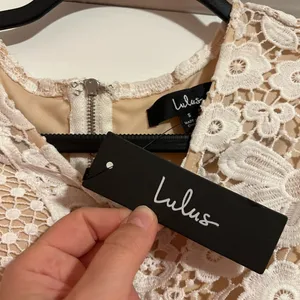 #131 Lulus • My Dearest White Lace • Short Sleeve Mini Dress Nwt thumbnail 8