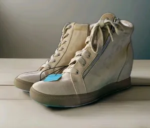 Maurices Beige Heeled Boots with Zipper thumbnail 1