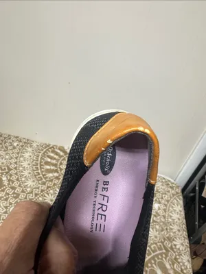 Dr. Scholl's Black Slip-On Loafers with Tan Heel Accent thumbnail 7