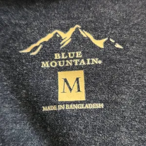 Blue Mountain Navy Short Sleeve V-Neck T-Shirt Size Medium thumbnail 6