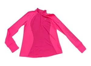 Nike Dri-FIT Running Quarter Zip Pullover Pink Women’s Large Athletic Top thumbnail 1