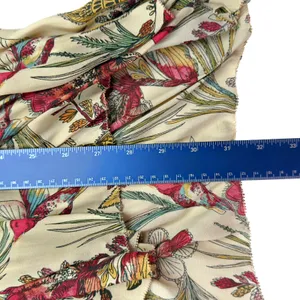 Free People Top Tan Pink Floral Haze Tiered Tunic Hummingbird Boho thumbnail 9