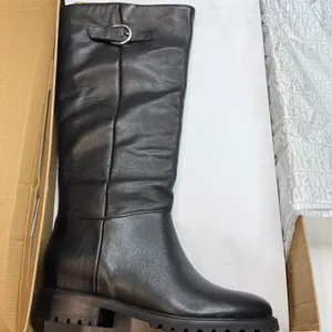 Steve Madden Women's Leary Tall Black Leather Boots- Size 10 thumbnail 4