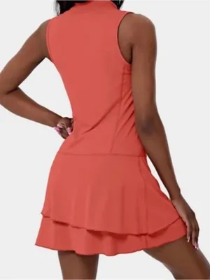 HALARA SoftlyZero 2 Piece Tennis Mini Dress W Pockets Shorts Included Collared thumbnail 2
