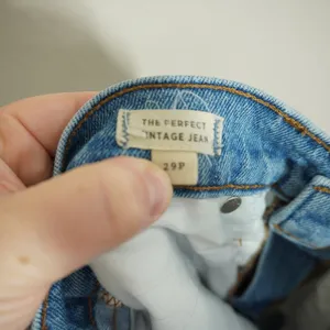Madewell 29P The Perfect Vintage Jean Medium Blue Raw Hem Straight Leg Casual thumbnail 6