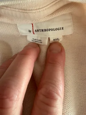 Anthropologie beaded floral embroidered cottage-core romantic sweatshirt XXS thumbnail 6