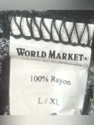 World Market L/XL Tropical Leaf-Print Wide Leg Jumpsuit - Blue & Green thumbnail 5