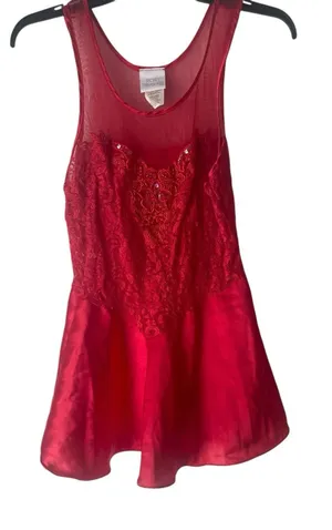 Secret Treasures Vintage 90s‎ Large Lace Sewuin Floral Sexy Babydoll Lingere Top thumbnail 1