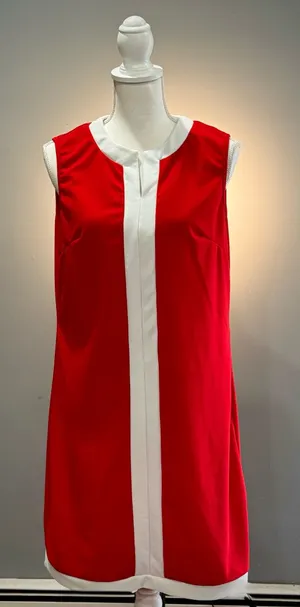 Red/White Emery Rose Contrast Color Mini Dress Size L Like New thumbnail 1