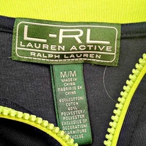 Ralph Lauren Active Womens MED Blue Green Crest Zip Up Track Jacket Logo Crest thumbnail 3