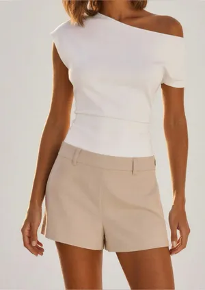 KOOKAÏ Ariel Mini Shorts, Dark Oat, FR32/US0 thumbnail 1