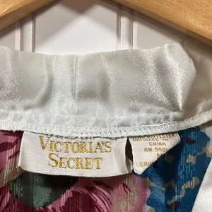 Victoria’s Secret vintage floral sheer button up long sleeve sleep top thumbnail 2