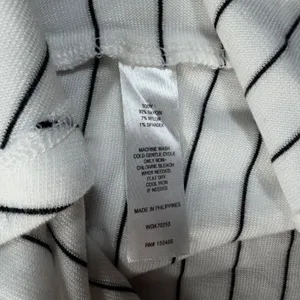 41 Hawthorn Stripe Wrap Dress Womens XXL V-Neck Spaghetti Strap White Black Knit thumbnail 8