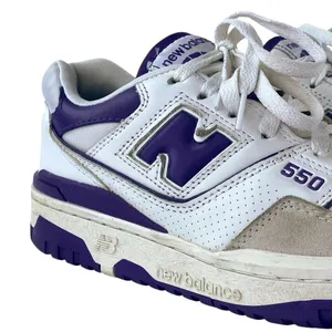 New Balance 550 Women's White Purple Lace Up Low Top Athletic Sneakers Shoes 7 thumbnail 5