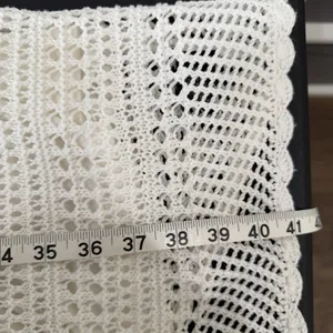 Vtg Y2K Fever M Medium Dress Crochet Open‎ Knit Sheer Lined Romantic Beachy Boho thumbnail 11