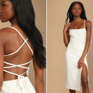 LULU's Wedding Engagement Bachelorette Bridal Shower Chic Sexy Midi Dress thumbnail 5
