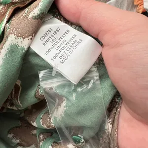 TCEC o ring‎ cutout Floral Green and Brown Women's Dress size M thumbnail 11
