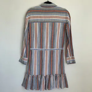 Veronica Beard Jeans Ardith 100%‎ Cotton Striped Mini Shirt Dress thumbnail 5