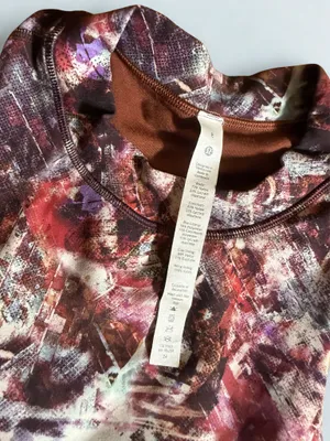 Lululemon Everlux and Mesh Cropped Tank Urbantricity Multi Women's Size 8 thumbnail 2