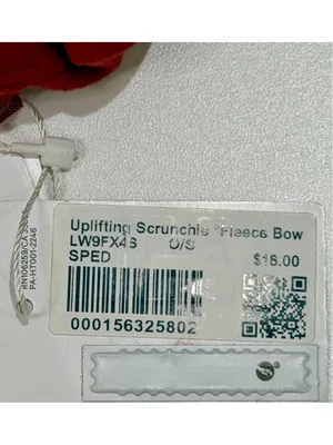 Lululemon Women’s O/S Uplifting Scrunchie Fleece Bow Red NWT b13 thumbnail 3