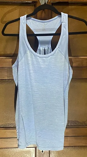 Layers Women’s Sky Blue Racerback Tank Top Sz Large thumbnail 1