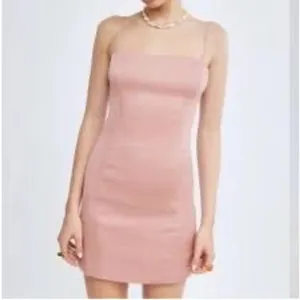 Sunday Best Satin Square Neck Mini Dress Adjustable Straps Pink Lavender Size 00 thumbnail 12