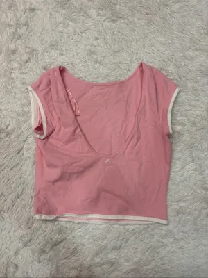 Urban Outfitters Out from under Pink Women's Short Sleeve Scoop Neck Top thumbnail 3