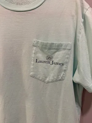 Comfort Colors Lauren James Short Sleeve Pocket Tee Mint Green / Blue thumbnail 3