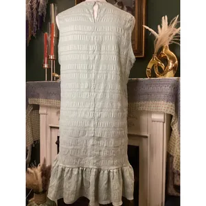 Emery Rose Womens‎ Sage Green Textured Ruffle Hem Sleeveless Shift Dress Large thumbnail 2