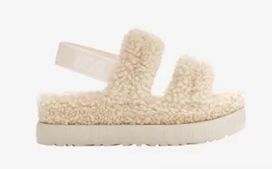 UGG Beige/Cream Oh Fluffita Platform Slippers thumbnail 2