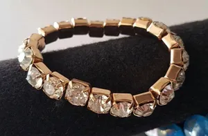 Geometric Crystal Stretch Bracelet / Rhinestones thumbnail 1