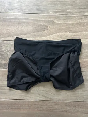 Black Drawstring Swim Skirt thumbnail 3