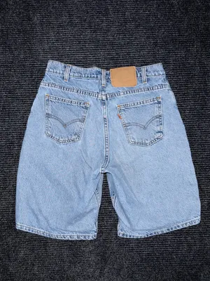 Vintage 90s Levi’s 560 Loose Fit Orange Tab Relaxed Denim Shorts Sz 28 Jorts thumbnail 2