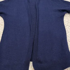 Lilly Pulitzer Navy Harbour Kimono Cardigan Dolman Open Front Wrap XS C26-015 thumbnail 4
