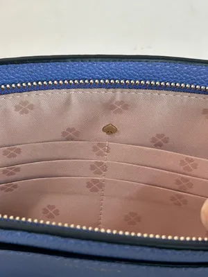 Kate Spade New York Margaux Crossbody in Blue Leather with Chain Strap thumbnail 4