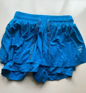 Blue flowy shorts thumbnail 1