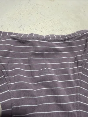 Lululemon Sleeveless Striped Racerback Tank Top Purple white thumbnail 3