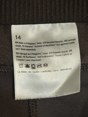 Lululemon Espresso Brown Ribbed Softstreme Athletic Flare Pants Women’s Size 14 thumbnail 10