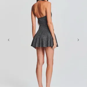 ✨ Retrofête Quinn‎ Metallic Knit Mini Dress Black Silver Sparkle Large NWT ✨ thumbnail 2