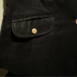 Vintage Old Navy Womens Y2K Black Velvet Blazer Sz M Whimsigoth Academia Preppy thumbnail 11