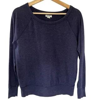 Old Navy Raglan Crewneck Sweater Small Indigo‎ Purple Women Cotton Blend thumbnail 1