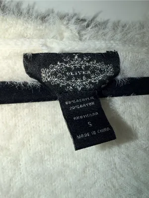 Oliver Ivory Fuzzy Knit Sweater Hooded Cardigan Vest thumbnail 5