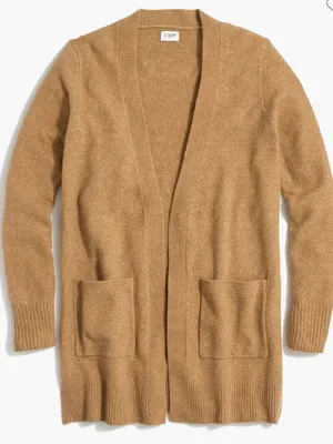 J. Crew Womens Open Front Cardigan Sweater Extra Soft Yarn Tan Xs Ad036 thumbnail 1
